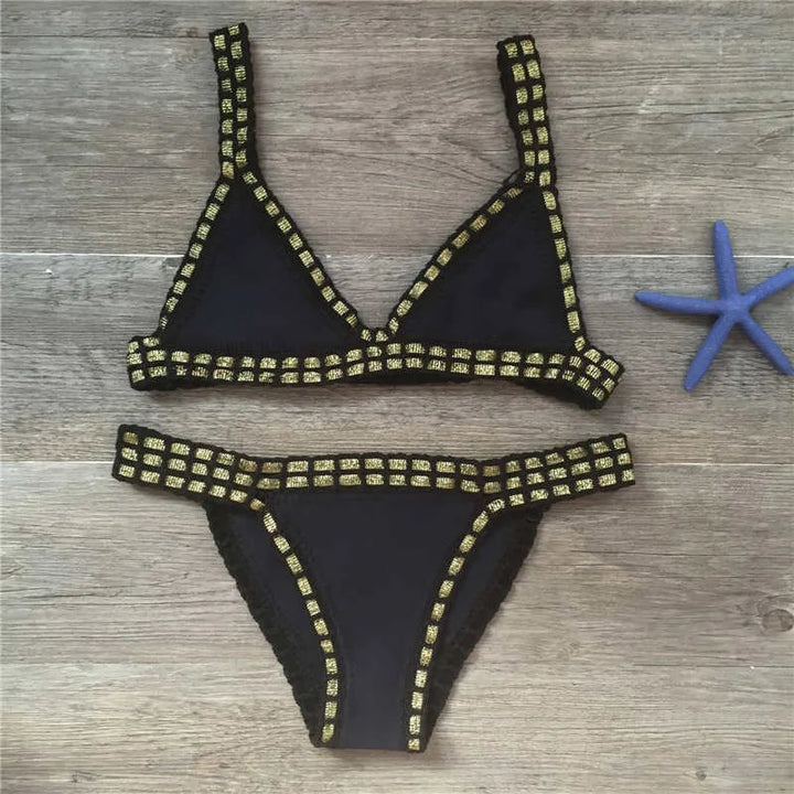 Skovae | Sexy Bikinis Sommer Kvinder Badedragt Hæklet Bikini-Sæt Badetøj Strand Badedragt Biquini Kvinde Monokini