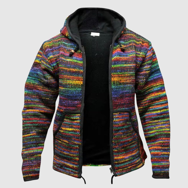 Stilla | Hoodie Uldblanding Afslappet Fit Boho-stil