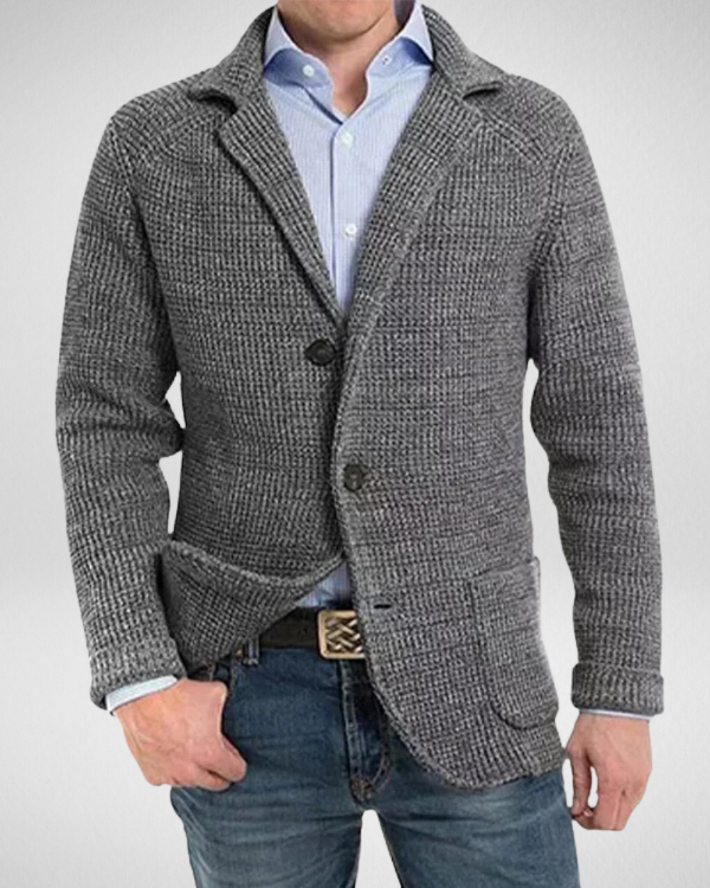 Stilla | og Behagelig Fritids Herre Strik Blazer