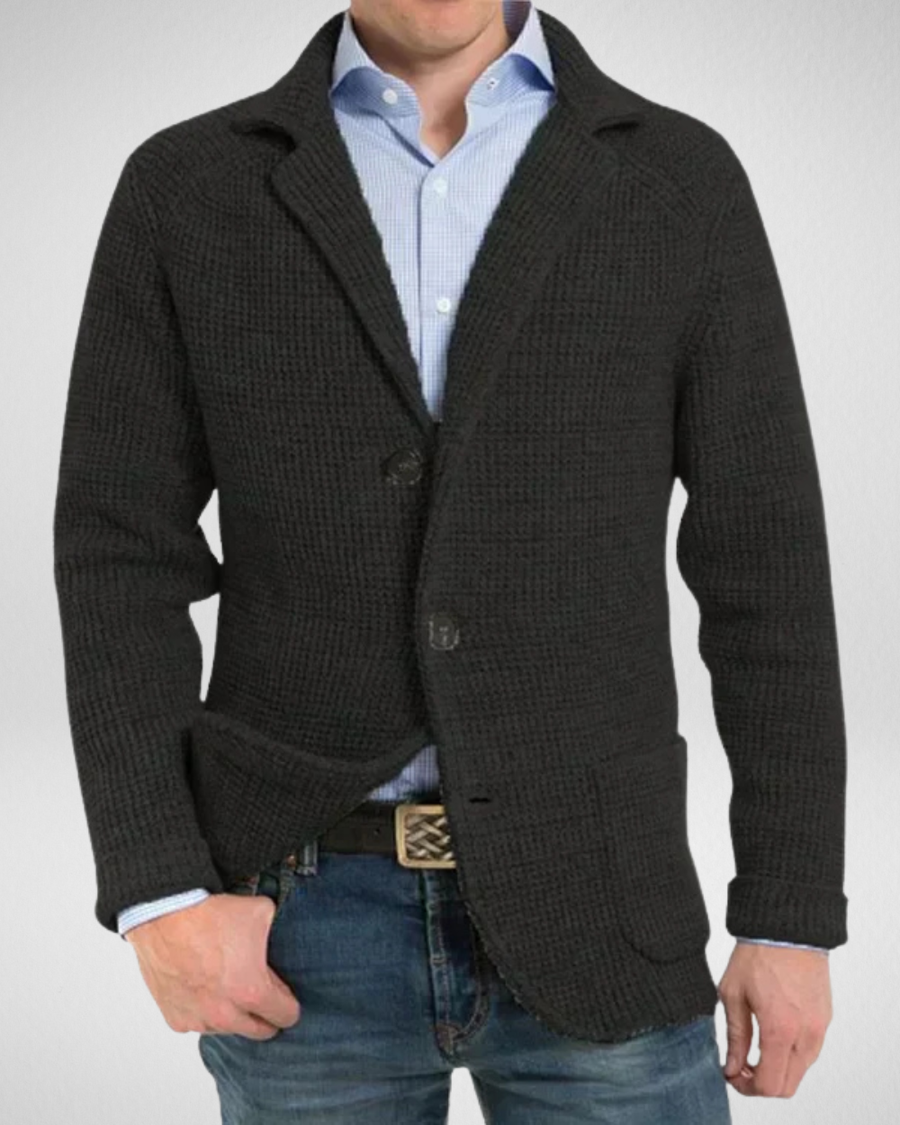 Stilla | og Behagelig Fritids Herre Strik Blazer