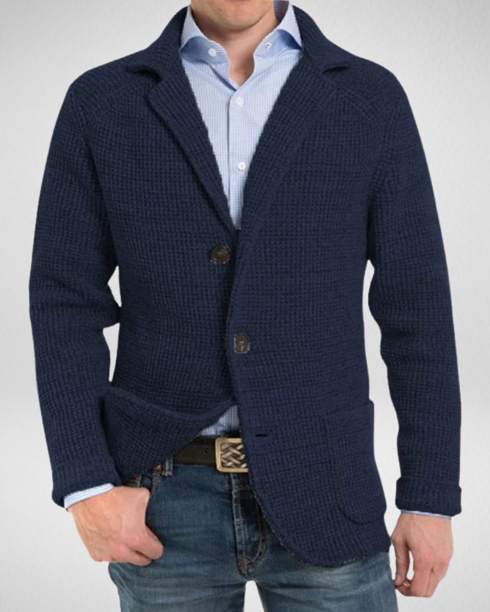 Stilla | og Behagelig Fritids Herre Strik Blazer