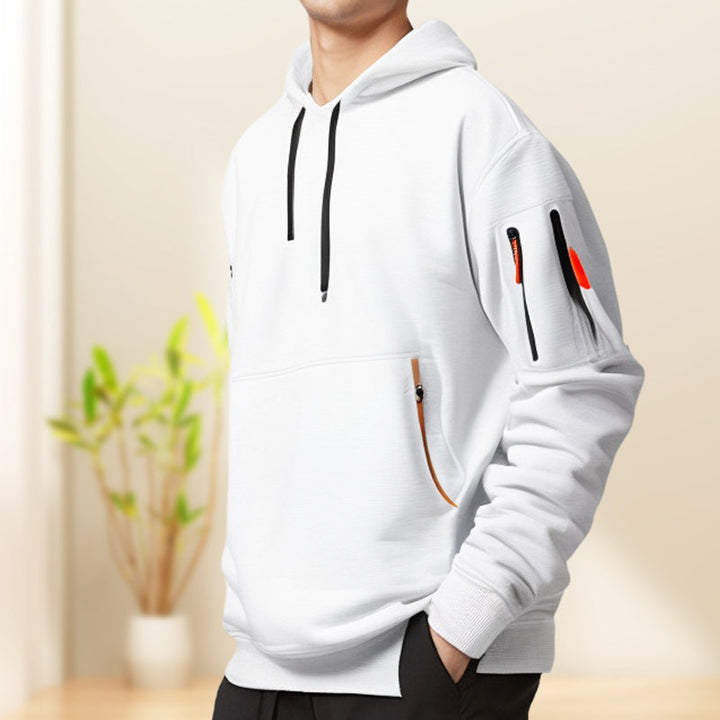 Stilla | Stilfuld hverdag herre hoodie med halv zip design