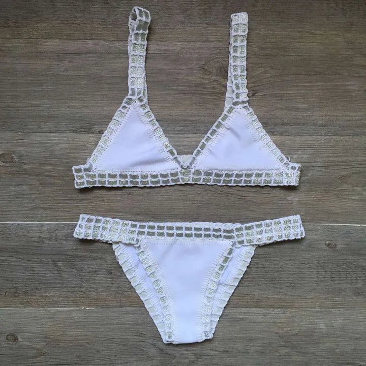 Skovae | Sexy Bikinis Sommer Kvinder Badedragt Hæklet Bikini-Sæt Badetøj Strand Badedragt Biquini Kvinde Monokini