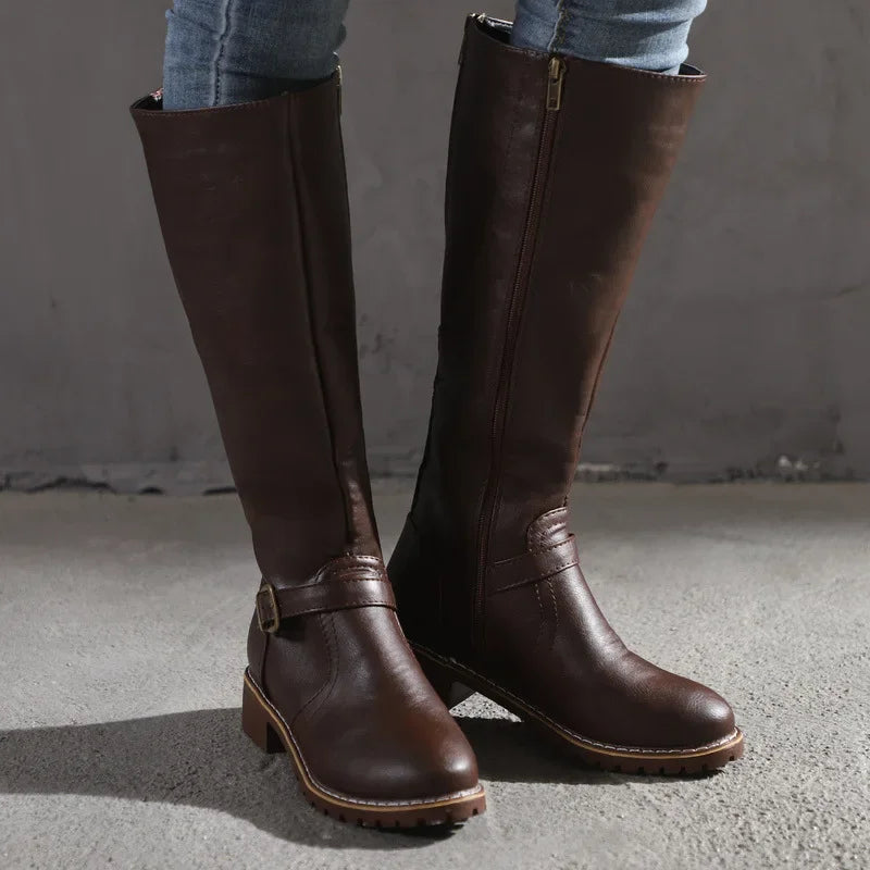 Stilla | High-Top Biker Støvler til kvinder – Edgy stil med Chunky hæl