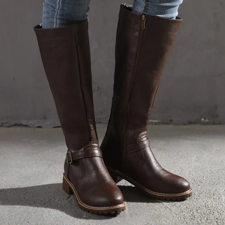 Stilla | High-Top Biker Støvler til kvinder – Edgy stil med Chunky hæl