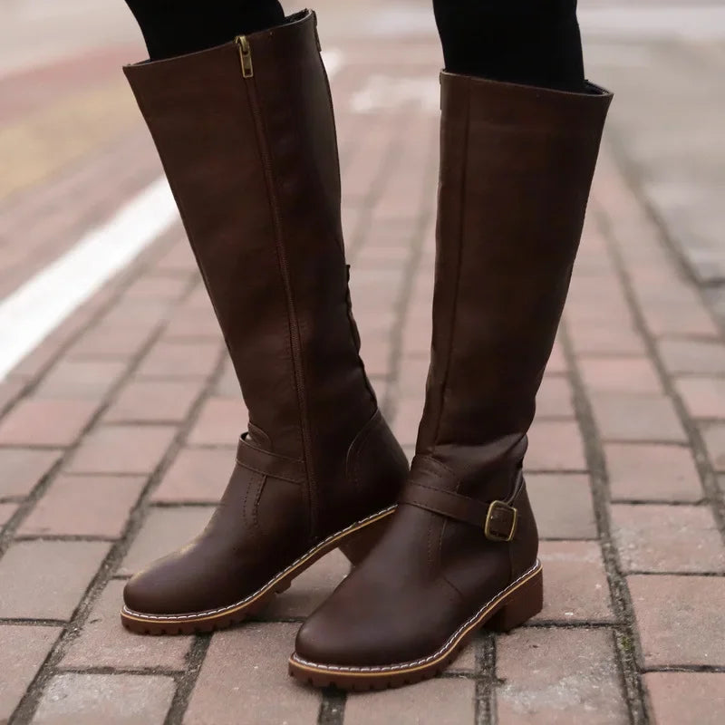 Stilla | High-Top Biker Støvler til kvinder – Edgy stil med Chunky hæl