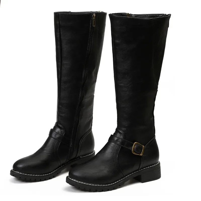 Stilla | High-Top Biker Støvler til kvinder – Edgy stil med Chunky hæl