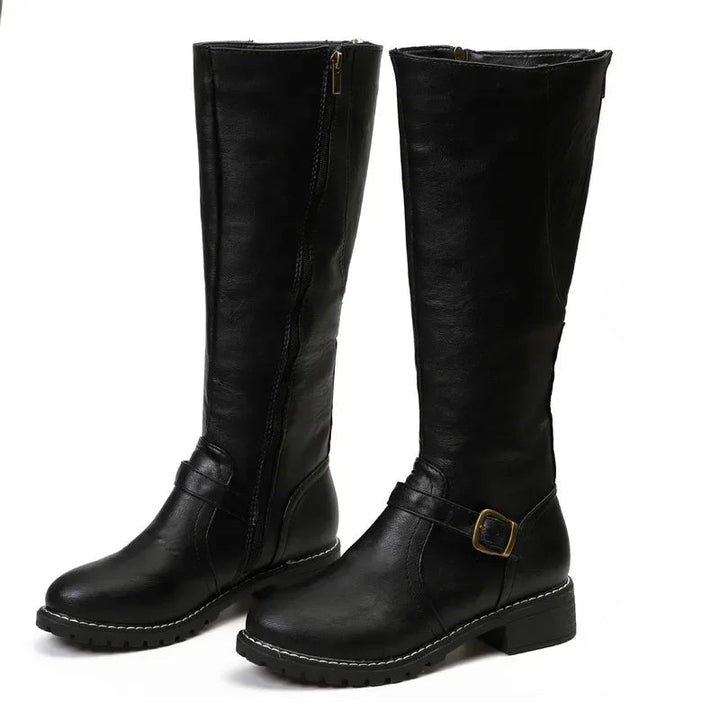 Stilla | High-Top Biker Støvler til kvinder – Edgy stil med Chunky hæl