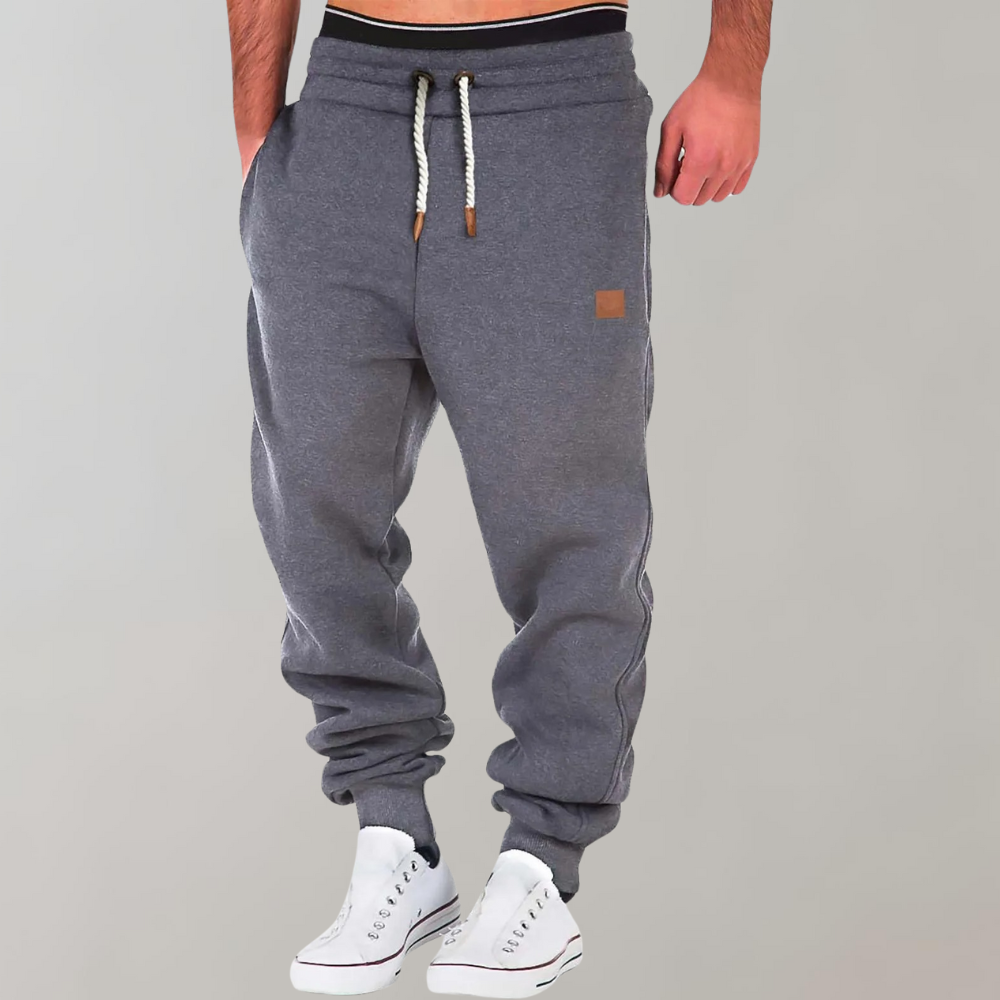 Stilla | Sweatpants Behagelig pasform Bomuldsblanding Snørelinning Ribbet manchetter