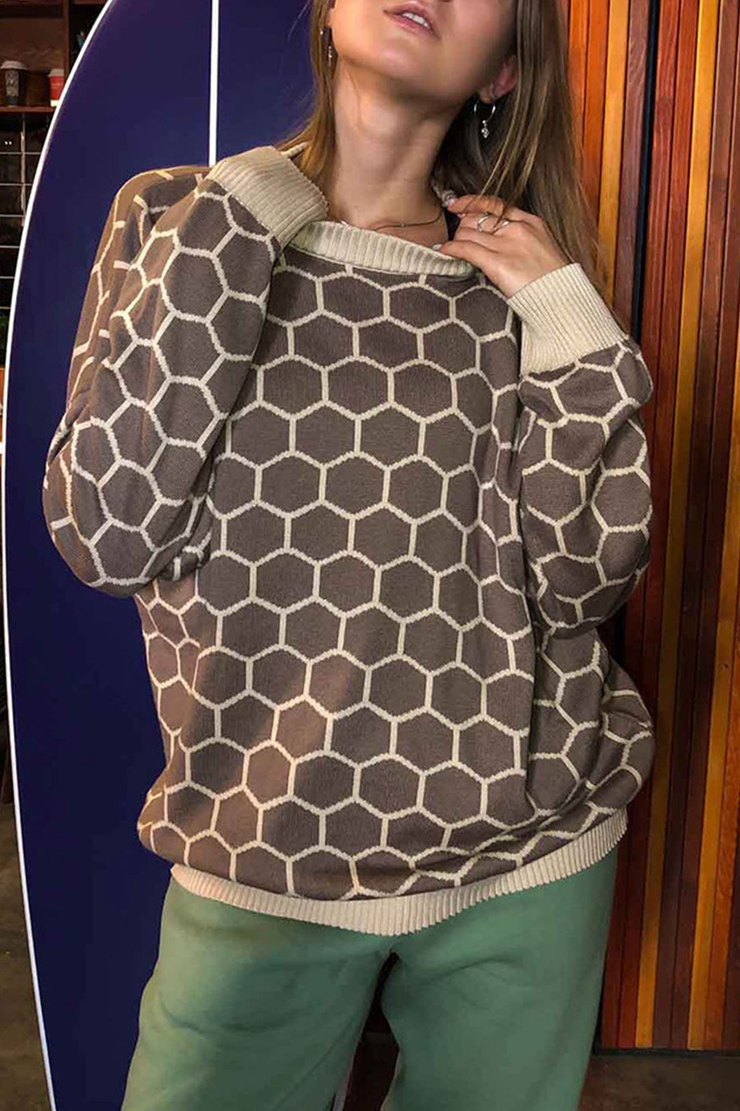 Stilla | Pullover med vaffelmønster