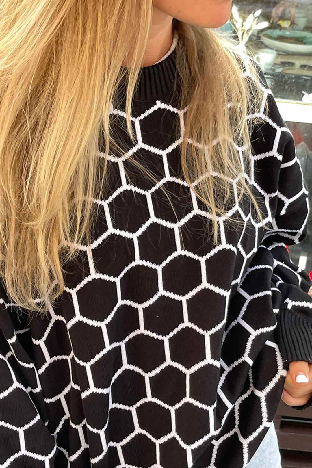 Stilla | Pullover med vaffelmønster