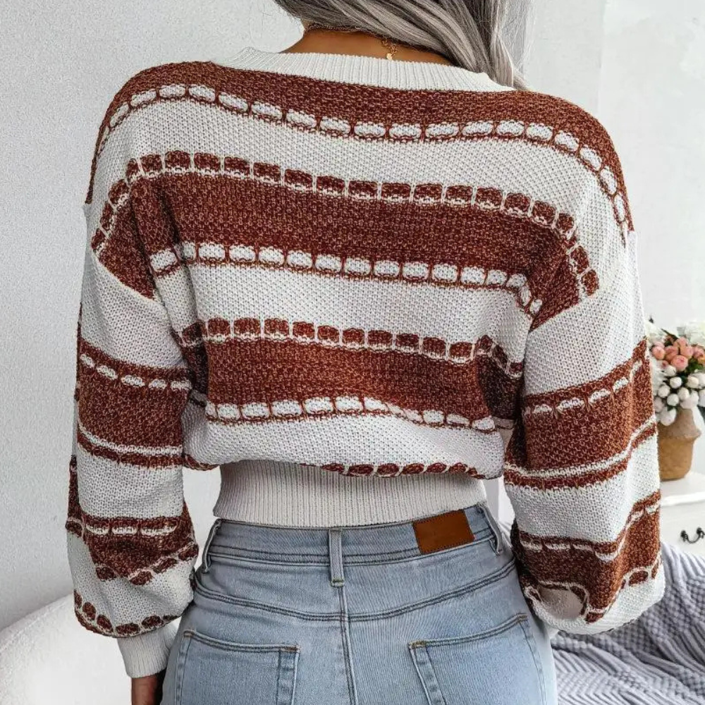Stilla | Elegant Sweater med Lav Skuldersøm til Damer