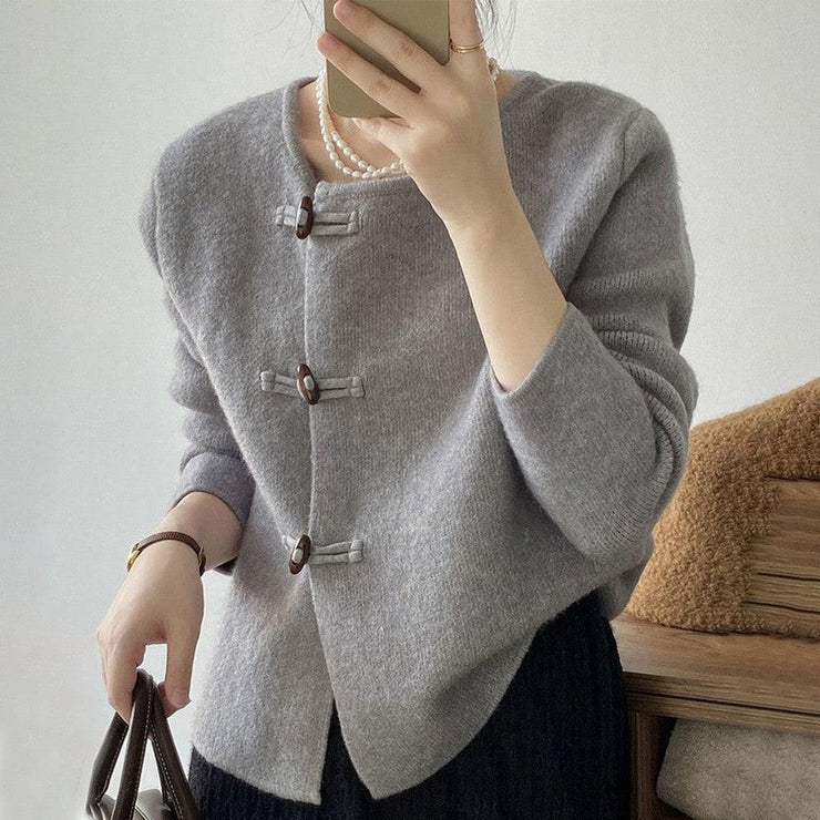 Stilla | Elegant Enfarvet Strikjakke