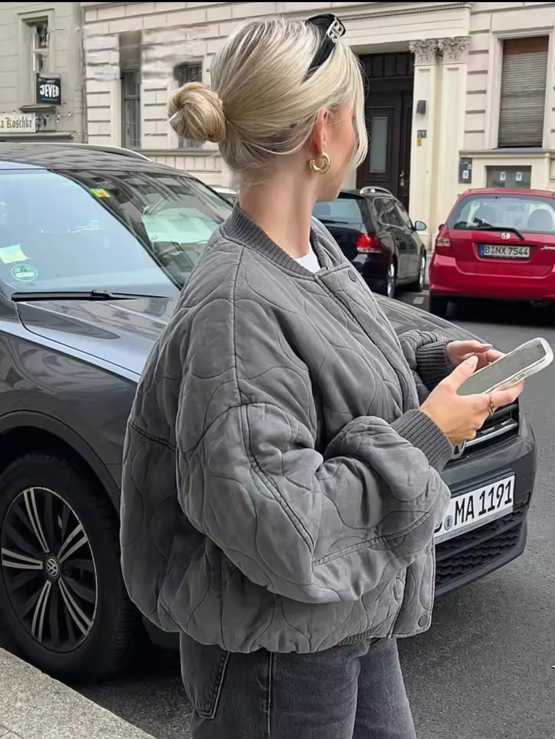 Stilla | Polstret Steppbomberjakke