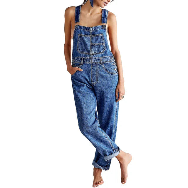Skovae | Stilfuld Denim Overall med Løs Pasform