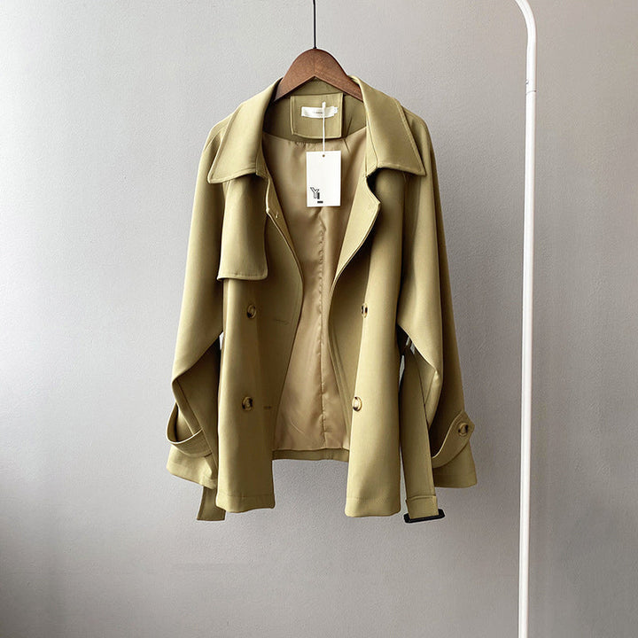 Stilla | Trenchcoat Relaxed Fit Bælte i taljen Let Åndbart Materiale