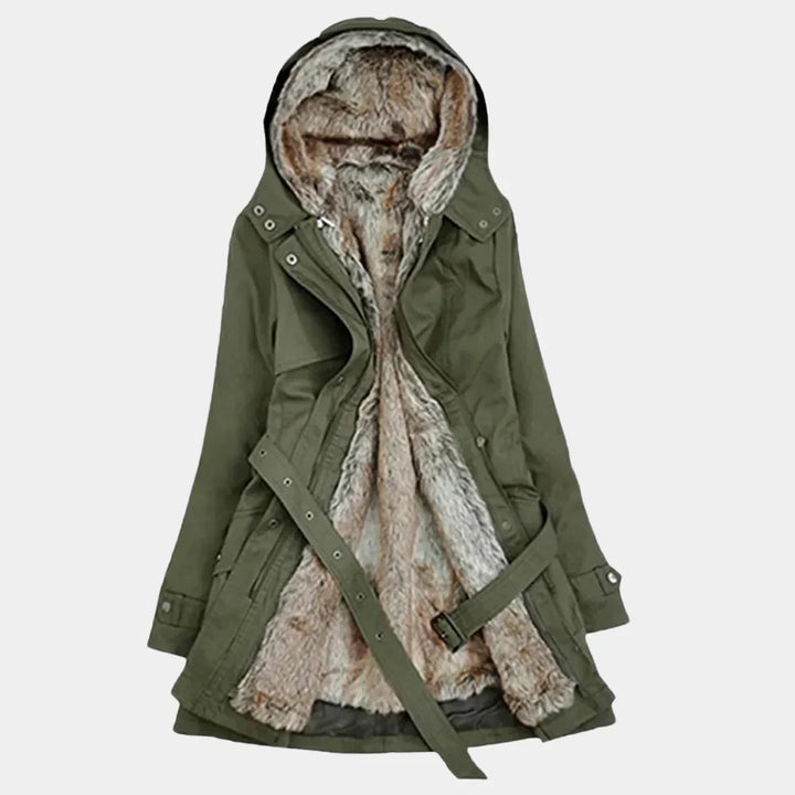 Stilla | Elegant Dame Parka med Pelsfor