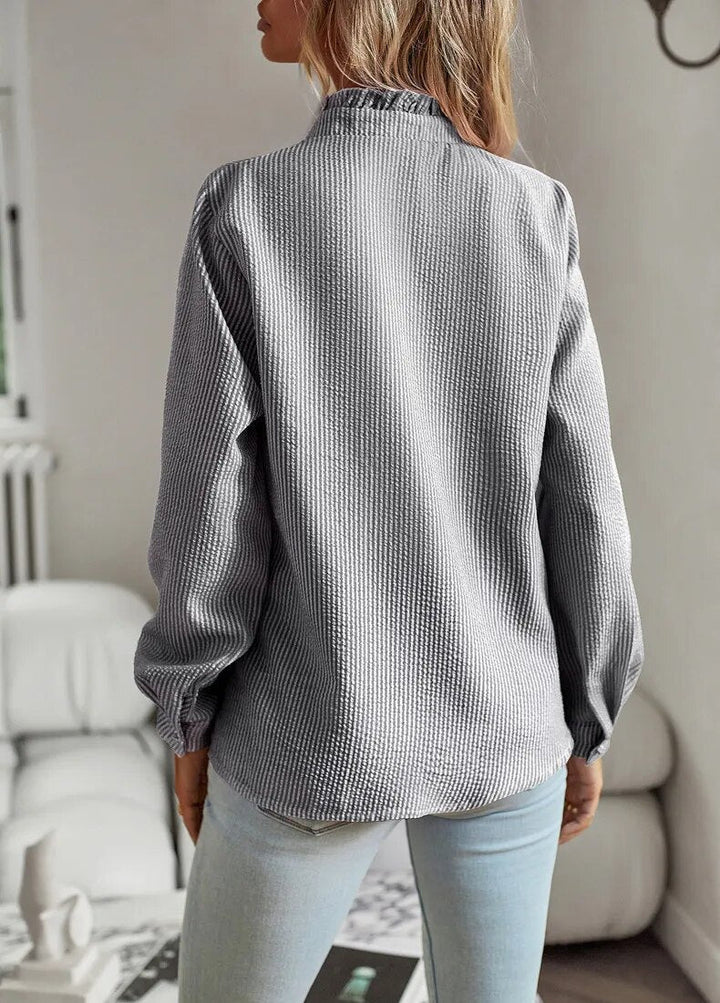 Stilla | Casual Bluse Med Flæser