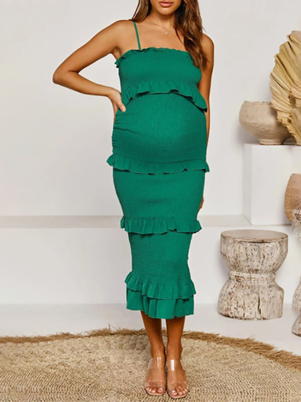 Stilla | Kjole Til Gravide for Unique Color Ruffles Under Dress Fitted Kjoler Til Gravide Elegante Kjoler Til Gravide