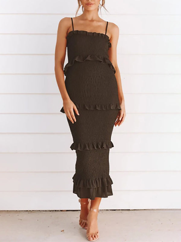 Stilla | Kjole Til Gravide for Unique Color Ruffles Under Dress Fitted Kjoler Til Gravide Elegante Kjoler Til Gravide