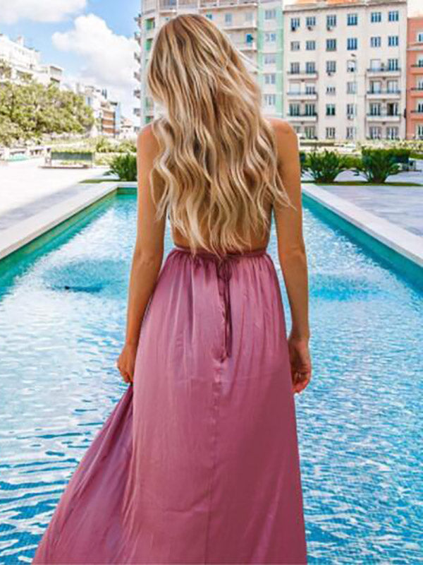 Stilla | Kjoler Til Gravide Evening Dresses Side Split Backless Strapless Dresses Maxi Kjoler Til Gravide