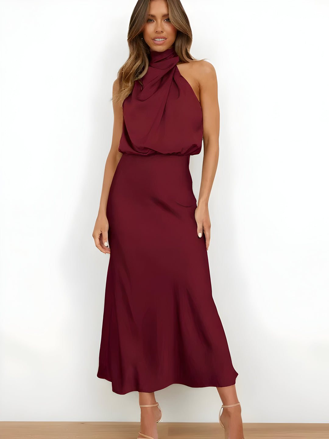 Stilla | Elegante Satin Kjole Med Blødt Fald