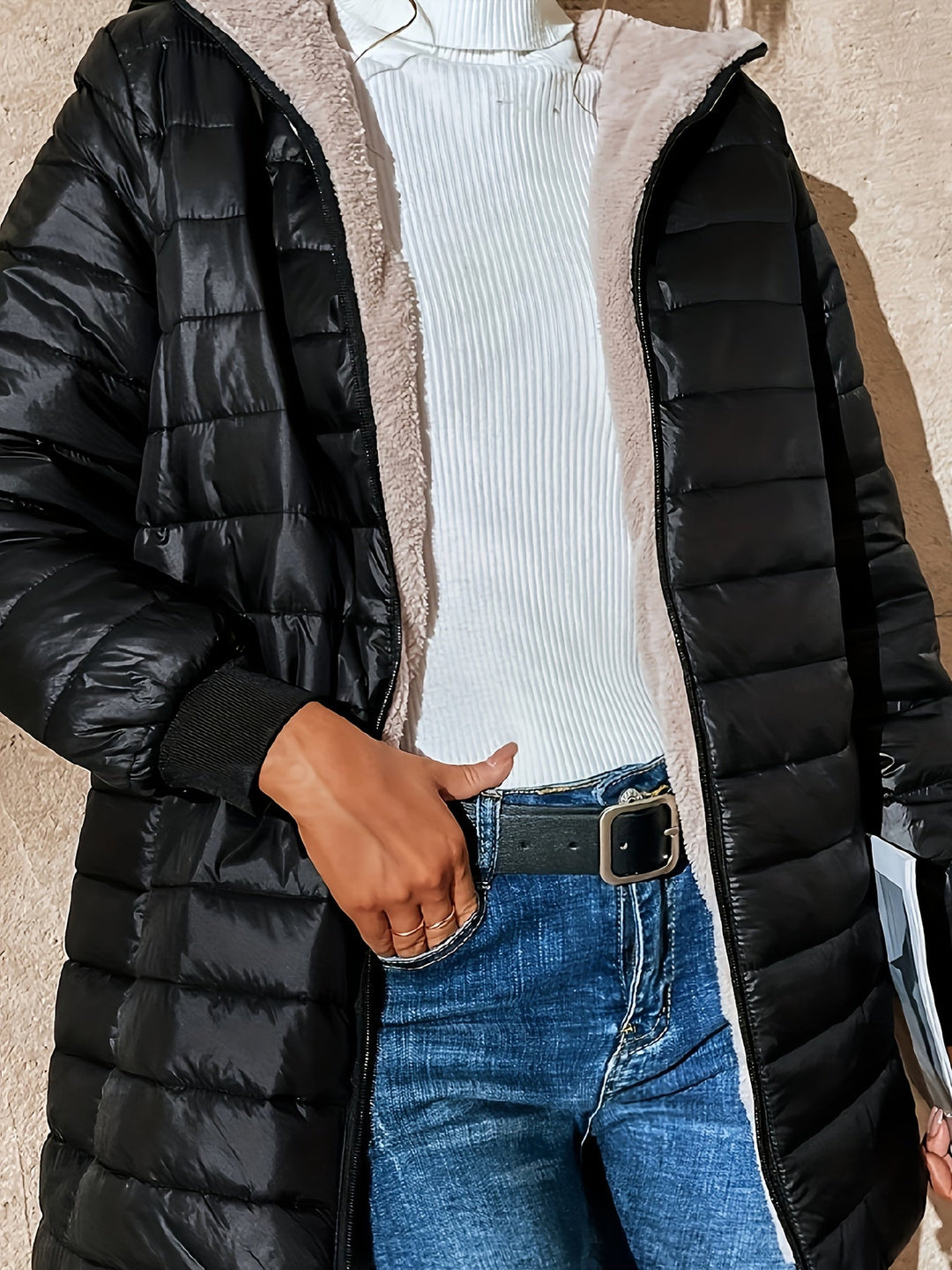 Stilla | Damer Varm Lang Puffer Vinterfrakke