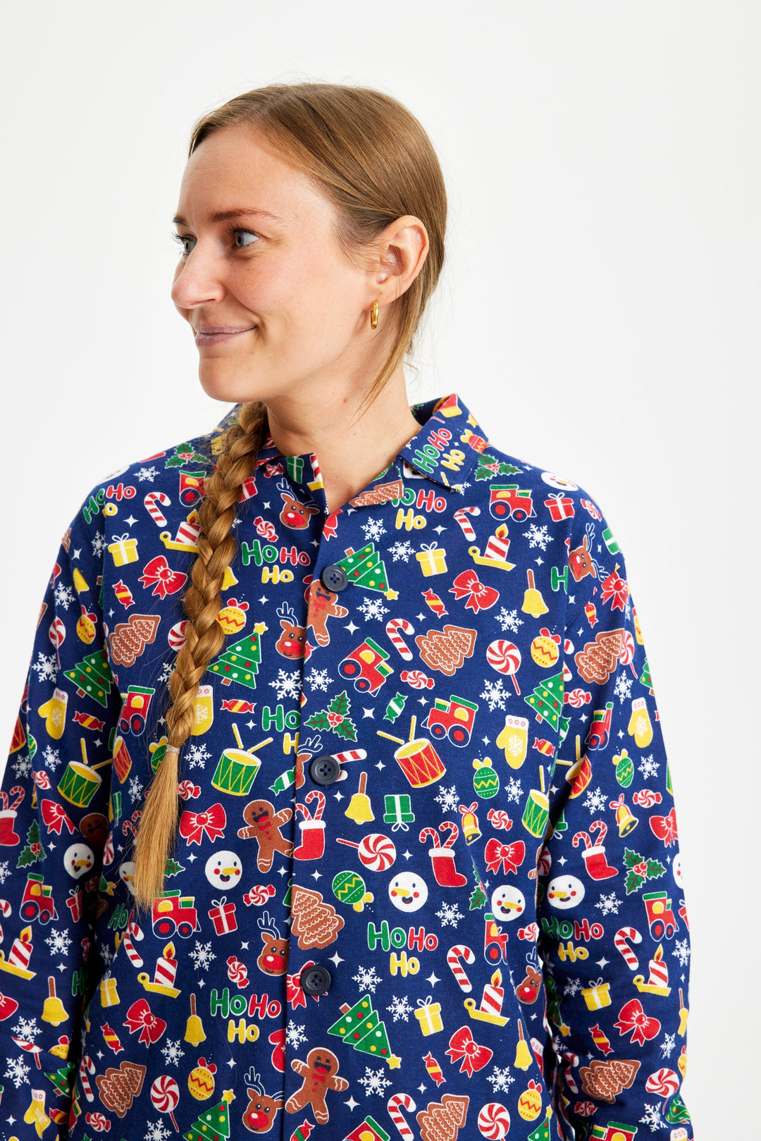 Stilla | Crazy Christmas Pyjamas Flannel Blå Dame