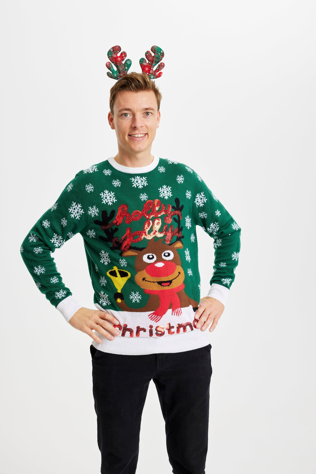 Stilla | Holly Jolly Christmas juletrøje herre
