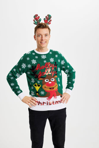 Stilla | Holly Jolly Christmas juletrøje herre