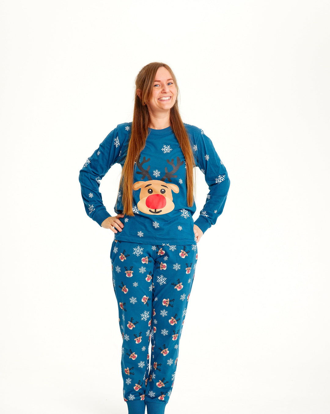 Stilla | Rudolfs julesovepyjamas blå damer