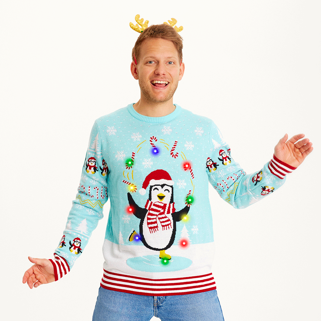 Stilla | Pingos jul-pullover LED mænd