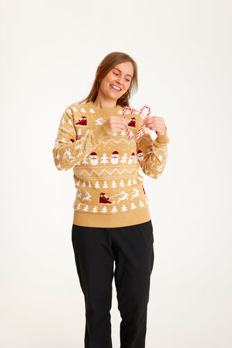 Stilla | Den stilfulde julesweater Beige Damer