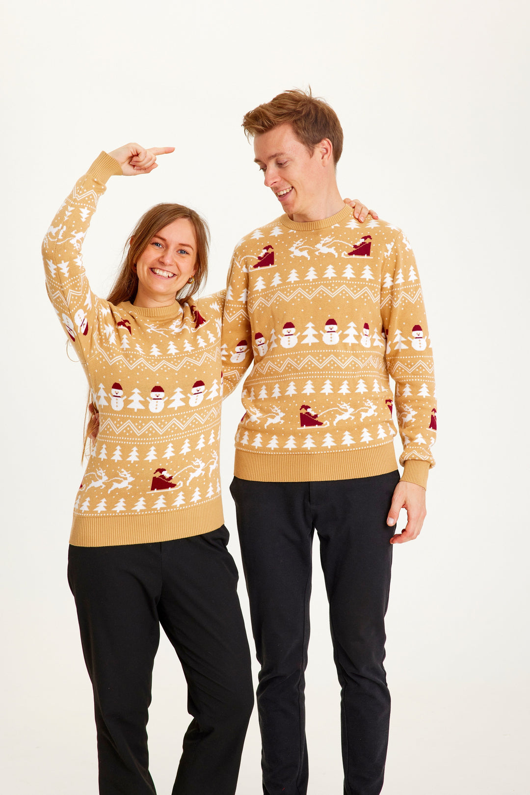 Stilla | Den stilfulde julesweater Beige Herre