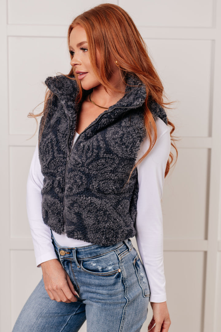 Stilla | Bare Et Lag Mere Vest Med Cashmere Sherpa Print