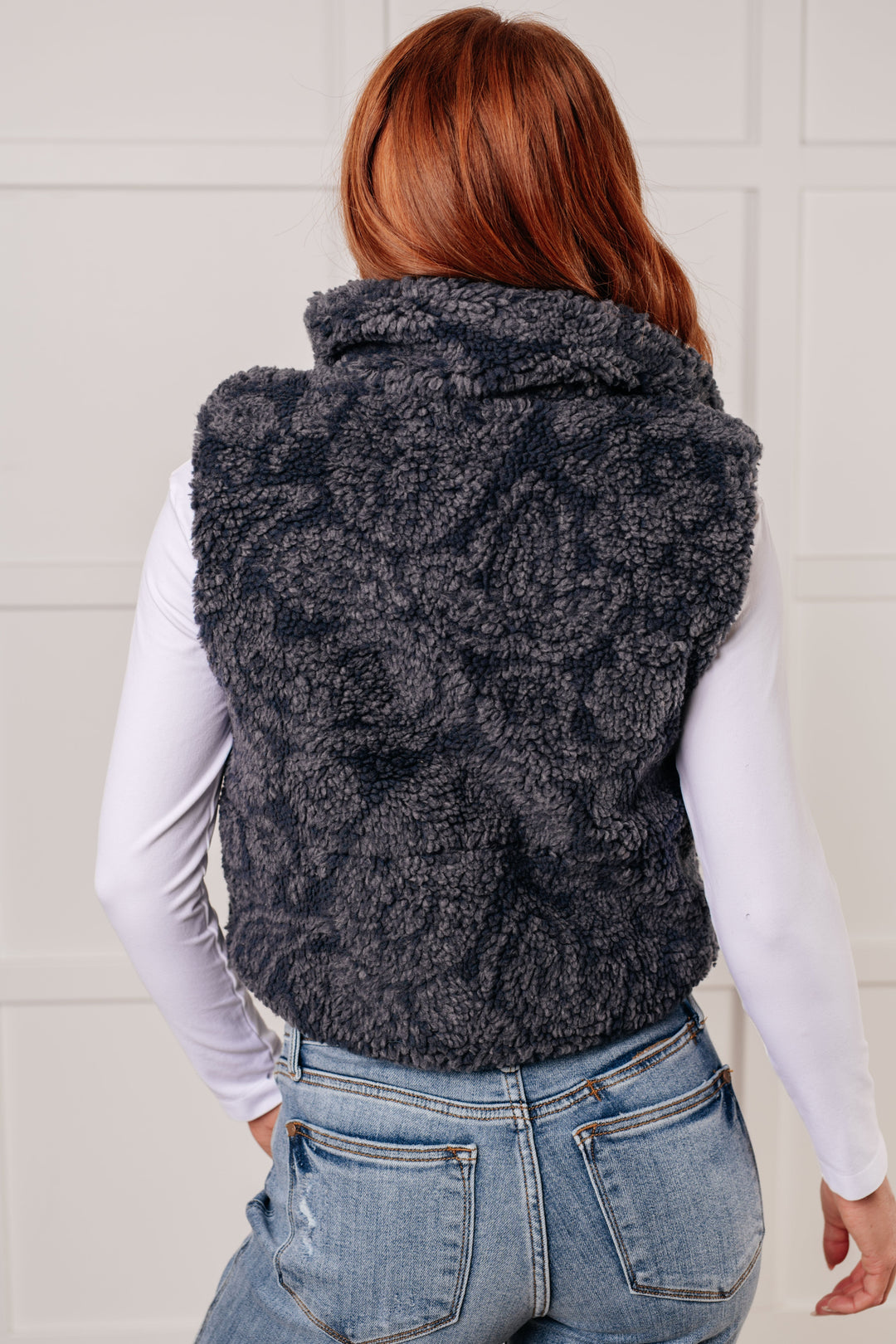 Stilla | Bare Et Lag Mere Vest Med Cashmere Sherpa Print