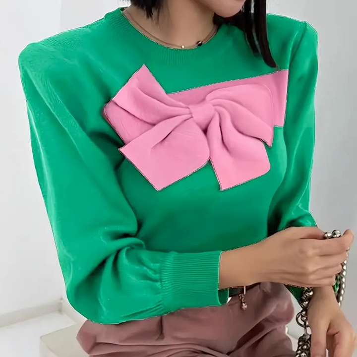 Stilla | Fashionabel Sløjfesweater til Dame