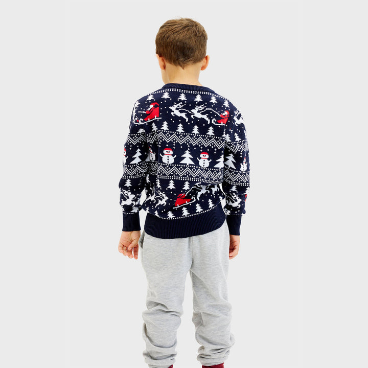 Stilla | Den stilfulde julesweater Navy Børn