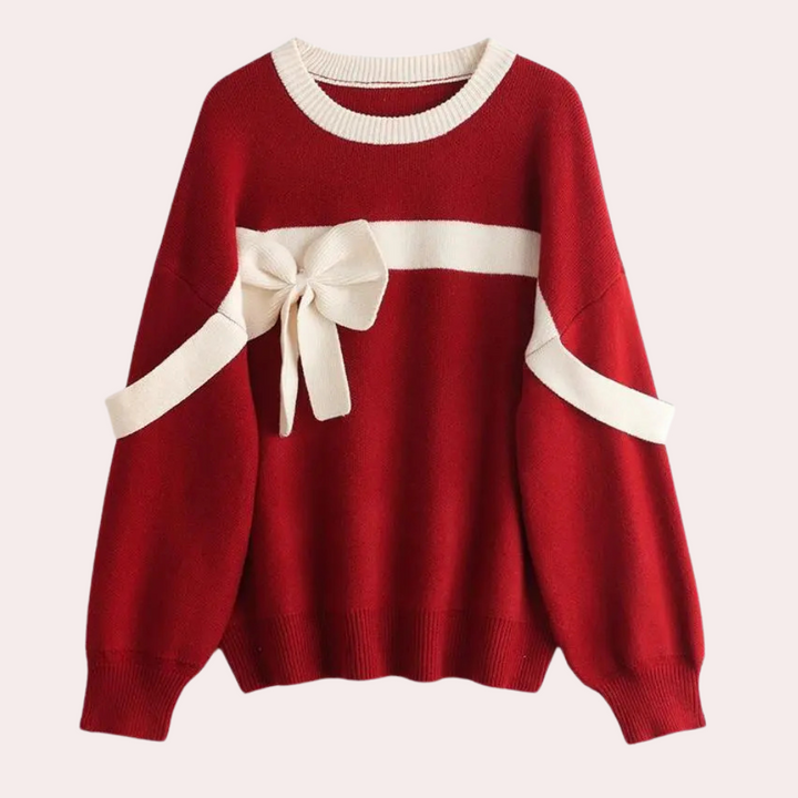 Stilla | Stilfuld Sweater med Sløjfe For Kvinder