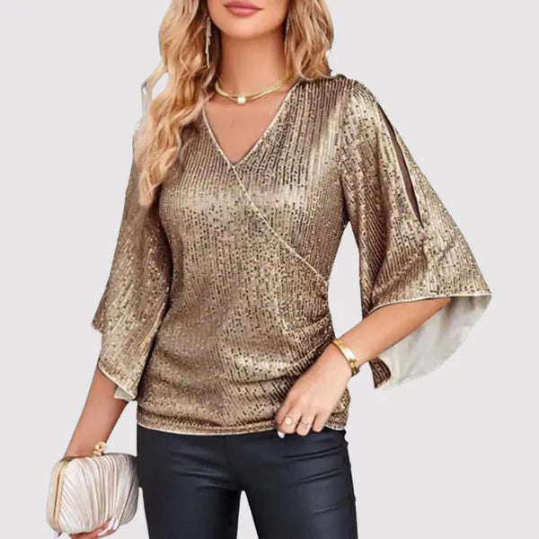 Stilla | Elegant og Komfortabel Glitter Top til Damer