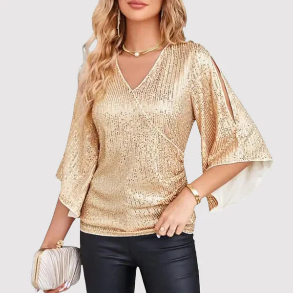 Stilla | Elegant og Komfortabel Glitter Top til Damer