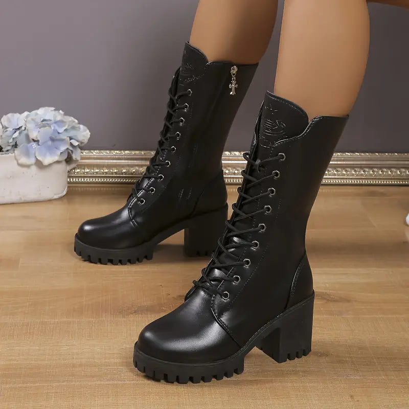 Stilla | Dame Snørestøvler Combat Boots