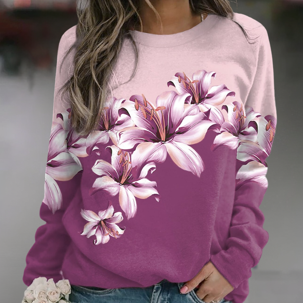 Stilla | Blomstret Sweatshirt til Kvinder