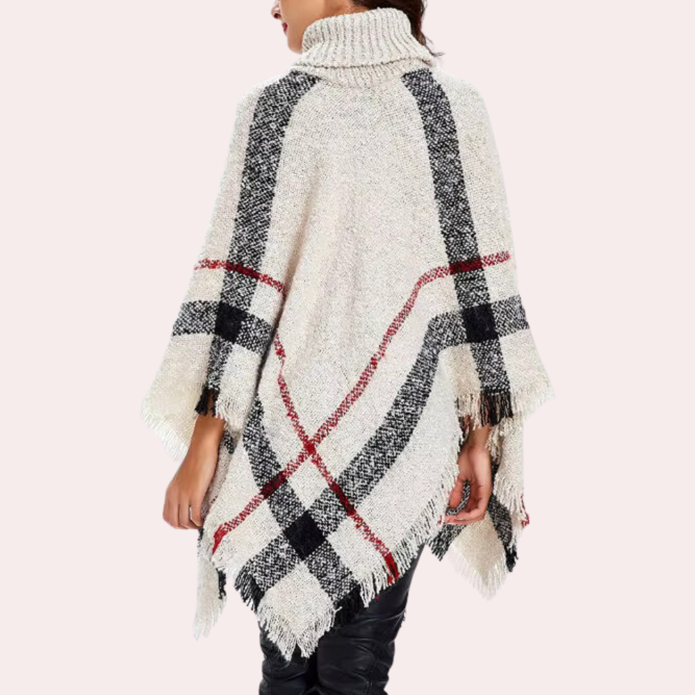 Stilla | Strikket Halskrave Poncho til Damer