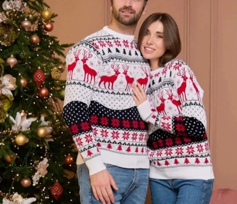 Stilla | med rensdyr og snefnug Unisex strik