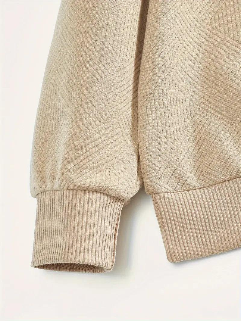 Stilla | Jacquard Halv-zip Sweatshirt