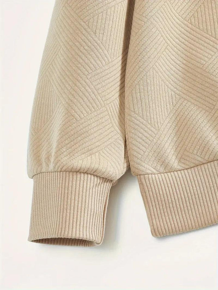 Stilla | Jacquard Halv-zip Sweatshirt