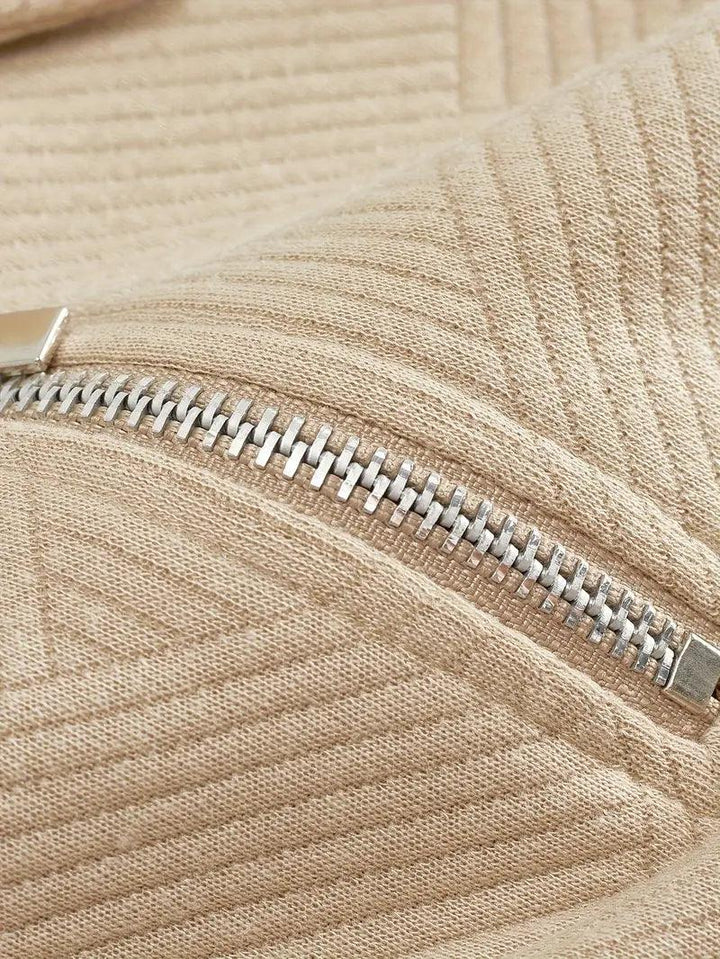 Stilla | Jacquard Halv-zip Sweatshirt