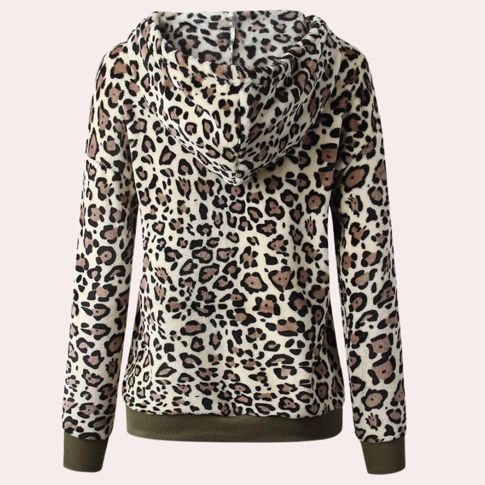 Stilla | Leopardmønstret Hoodie til Damer
