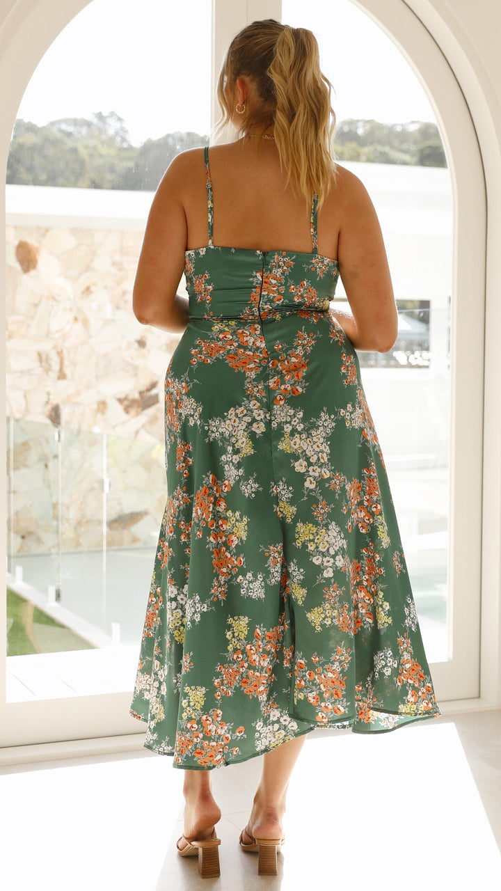 Stilla | Blomster Mid Kjole
